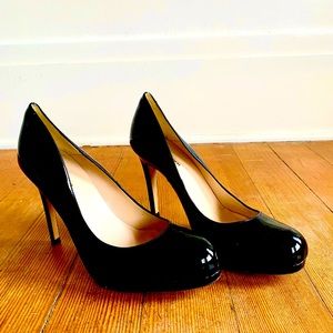 LK Bennett – Sledge Black Patent Platform Courts